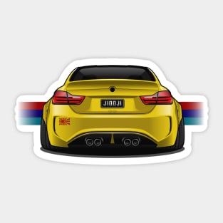 M4 Coupe Wide Body Kit (Yellow) Sticker